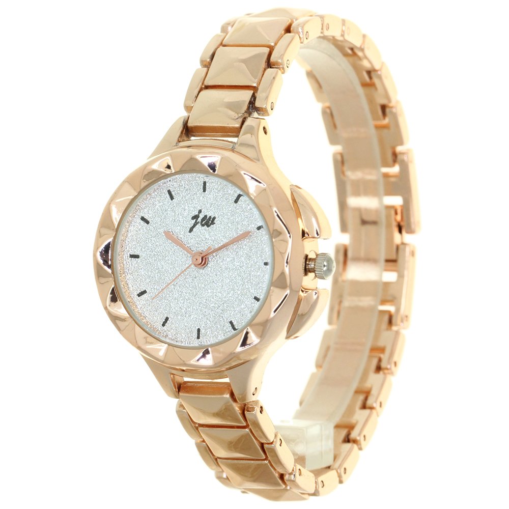 TIMEMAXRose Gold Diamond Cut Bracelet Jewelry Women Quartz Watch Sparker Dial Designer Rhinestone Round Analog Dress Wristwatch