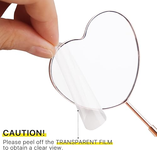 Miniatura 9 de Lovely Lash Mirror - Espejo de pestañas desmontable de acero inoxidable en forma de corazón, suministros y herramientas de extensión de pestañas de