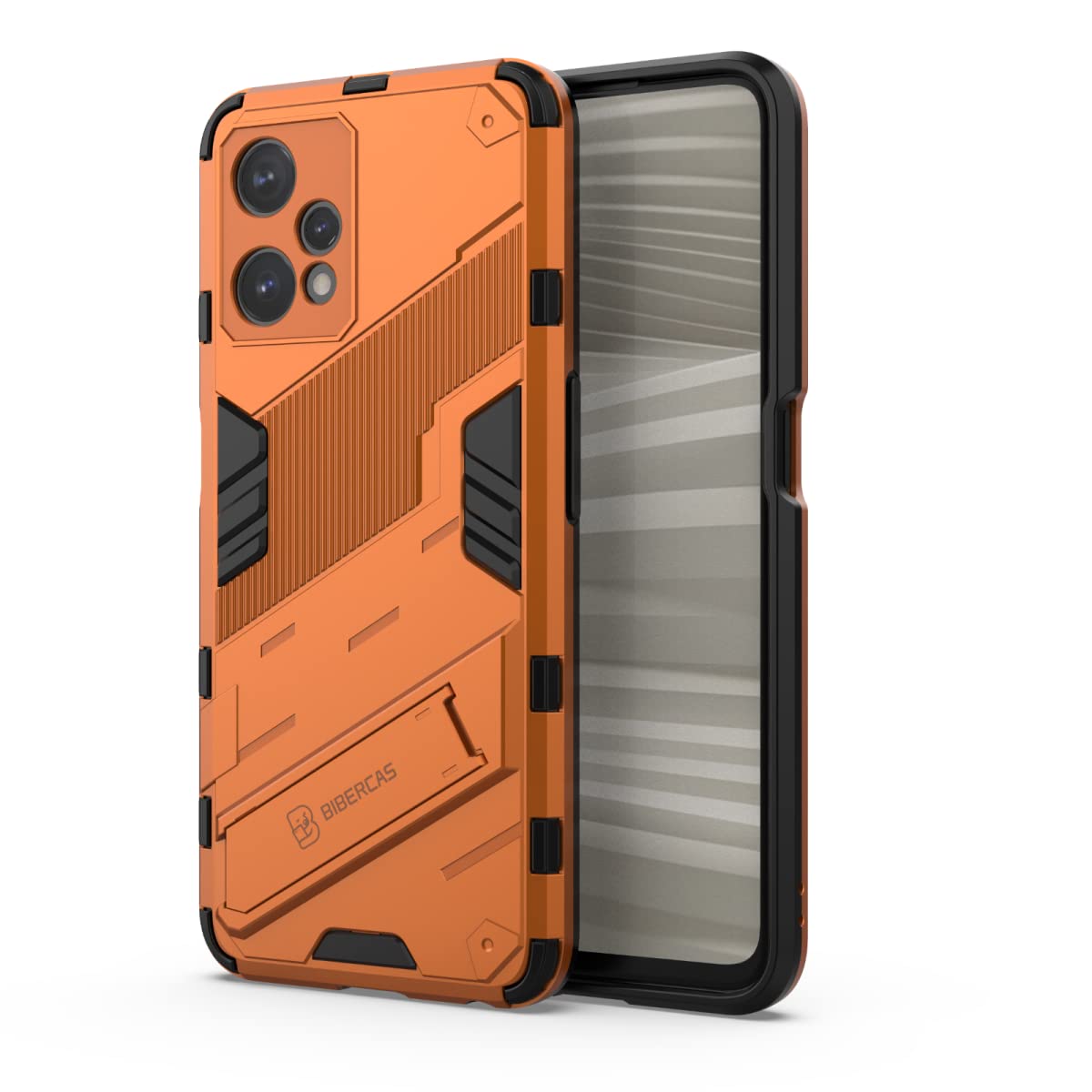 WBWONE Cover per Realme 9 Pro 5G / Realme 9 5G(6.6), TPU/PC Antiurto Protettiva Custodia con 360° Girevole Anello e Copertura Della Fotocamera Scorrevole, Argento