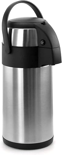 MegaChef Dispensador de agua caliente Airpot de acero inoxidable de 3 litros para café y té