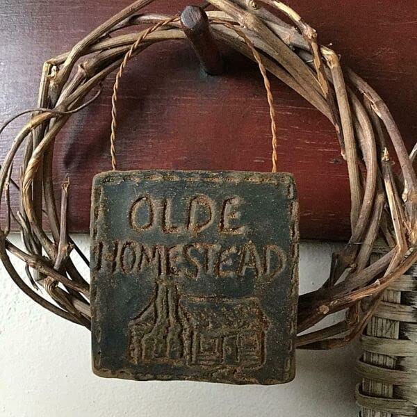 Primitive Country Blackened Olde Homestead Blackened Beeswax Ornie for Kitchen, Farmhouse, Holiday, Home Decor