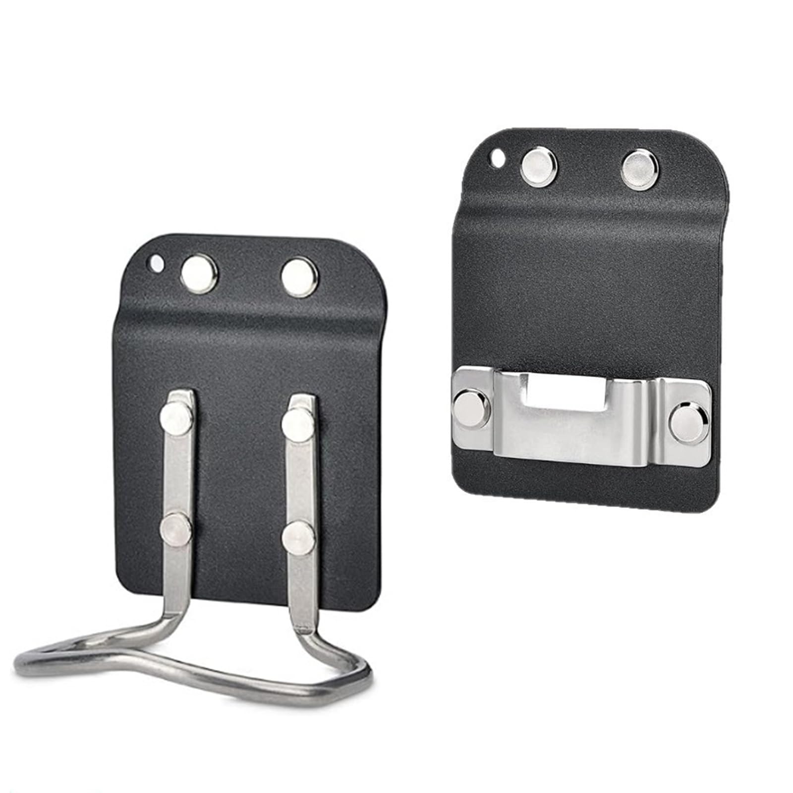 Multipurpose Tool Clip Set for Hammer Tape Measure Impacts Drill 2 Pack Sturdy Nylon Stainless Steel Tool Accessory Nylon Organizers
