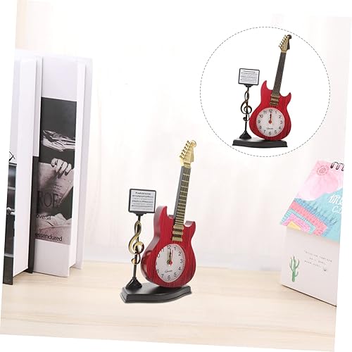 Miniatura 4 de KOMBIUDA Reloj despertador de guitarra, decoración del hogar, disco de vinilo, reloj de pared, reloj musical decorativo para vacaciones, reloj de