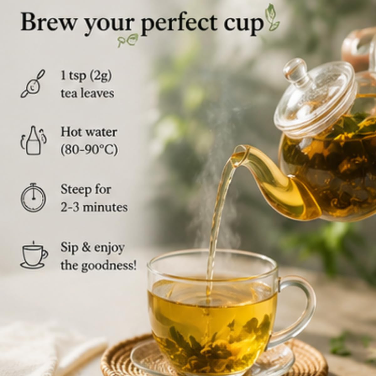 79Degree Green Tea Sampler, 100% Natural 5-Flavor Variety, Loose Leaf Functional Blends for Immunity and Stress Relief, 125 gm 3