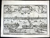  Icon ciuitatis Campen - Kampen Braun Hogenberg map Plan gravure engraving Kupferstich