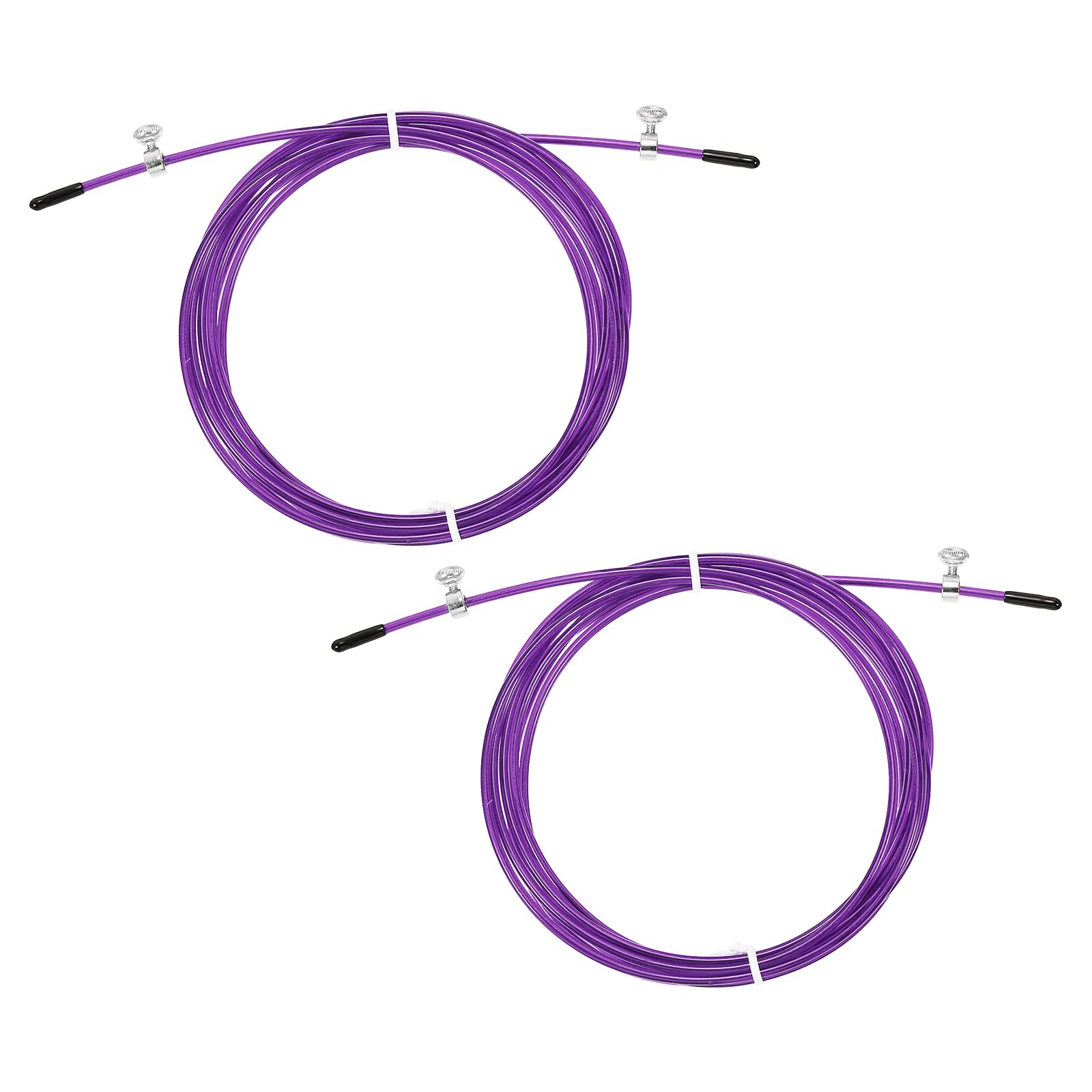 PATIKIL 10Ft Velocità Salto Corda Sostituzione Cavo, 2pz 2.5mm Professionale Salto Corda Acciaio Filo Sostituisci per Alta Velocità Salto Corde, Viola