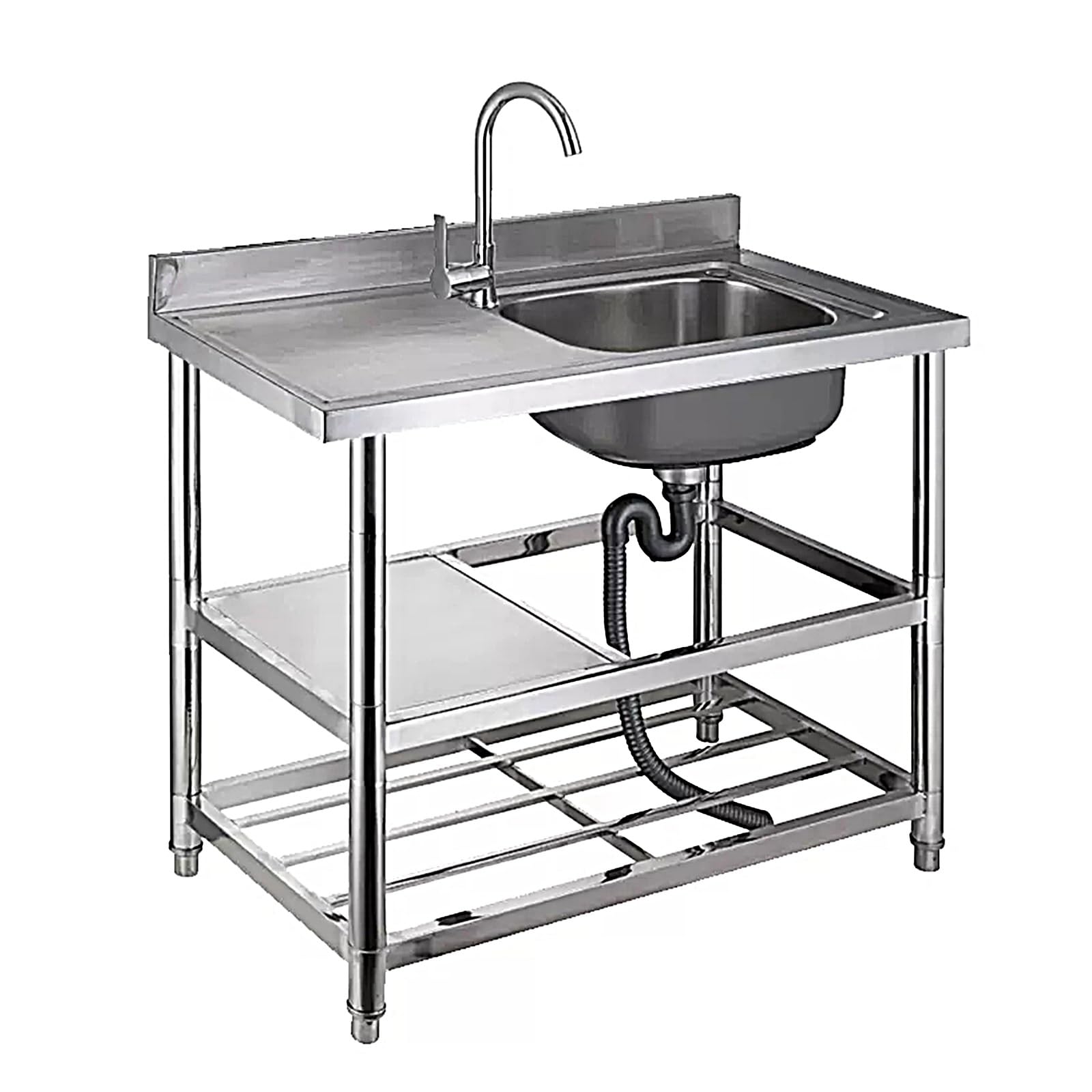 【地域限定無料配送】ステンレススチール シンク一体型キッチン収納 地域限定無料配送】ステンレススチール シンク一体型キッチン収納