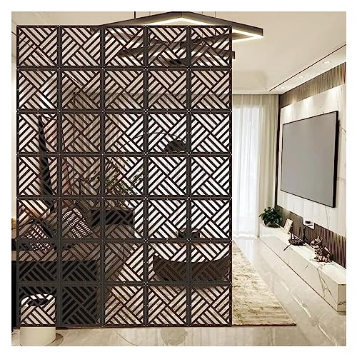 WAHHWF Hanging Room Divider, DIY Room Dividers Screen Panels for Living Room Bedroom Kitchen Office Restaurant, Home Decor Black Panel with All Accessories (Color : Black, Size : 28Pcs)