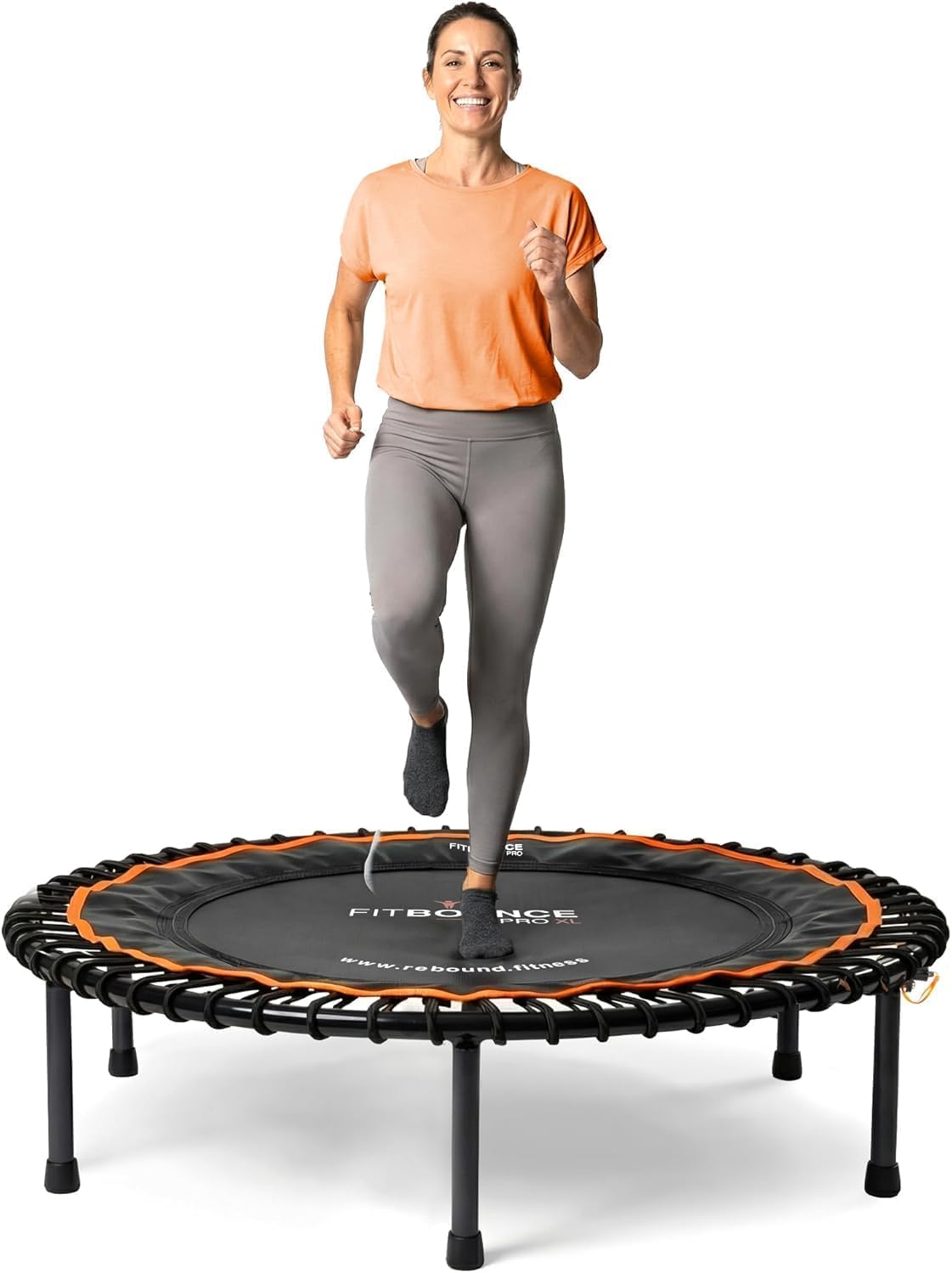 FIT BOUNCE PRO XL Bungee Rebounder ist ein klappbares geräuschloses orthopädisches Qualitäts Indoor Mini Trampolin für Erwachsene und Kinder |DVD|extrabreite Sprungfläche Zugelassen für Physiotherapie