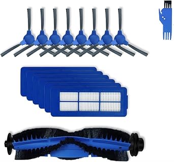 Roller Main Side Brush Filter Compatible With Anker Eufy Robovac 11S Max/ 15C Max/ 30C Max/ G10/G20/G30 Edge/G30 Hybrid Vacuum Cleaner PartsSET 3