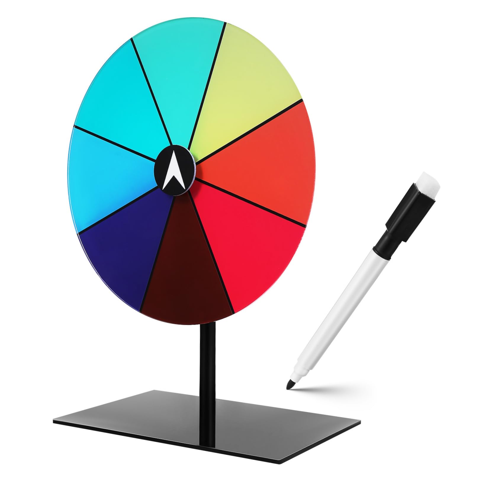 BESTonZON Spinning Prize Wheel with Tabletop Roulette for Party Games Classroom Activities Acrylic Design Portable Lucky Wheel for Events Fun Gatherings