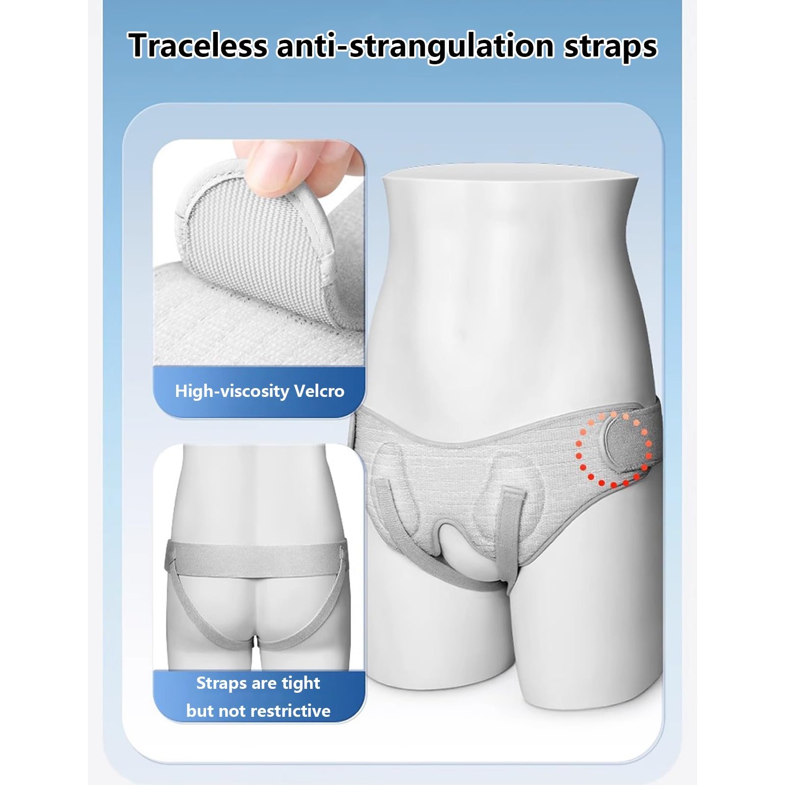 Cinto Erniario, Cinto per Ernia Inguinale, Mutande per Ernia Inguinale, Tessuto Traspirante E Confortevole, Cintura Medica per Ernia Regolabile, Adatta per Uso Postoperatorio(White,Small)