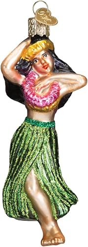 Miniatura 5 de Old World Christmas Regalos de playa Adornos de vidrio soplado para árbol de Navidad Surfer Santa