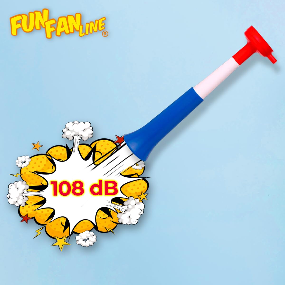 Pack x3 trompettes en Plastique Vuvuzela. Accessoire pour Le Football et Les célébrations Sportives. Avertisseur sonore pour l'animation.