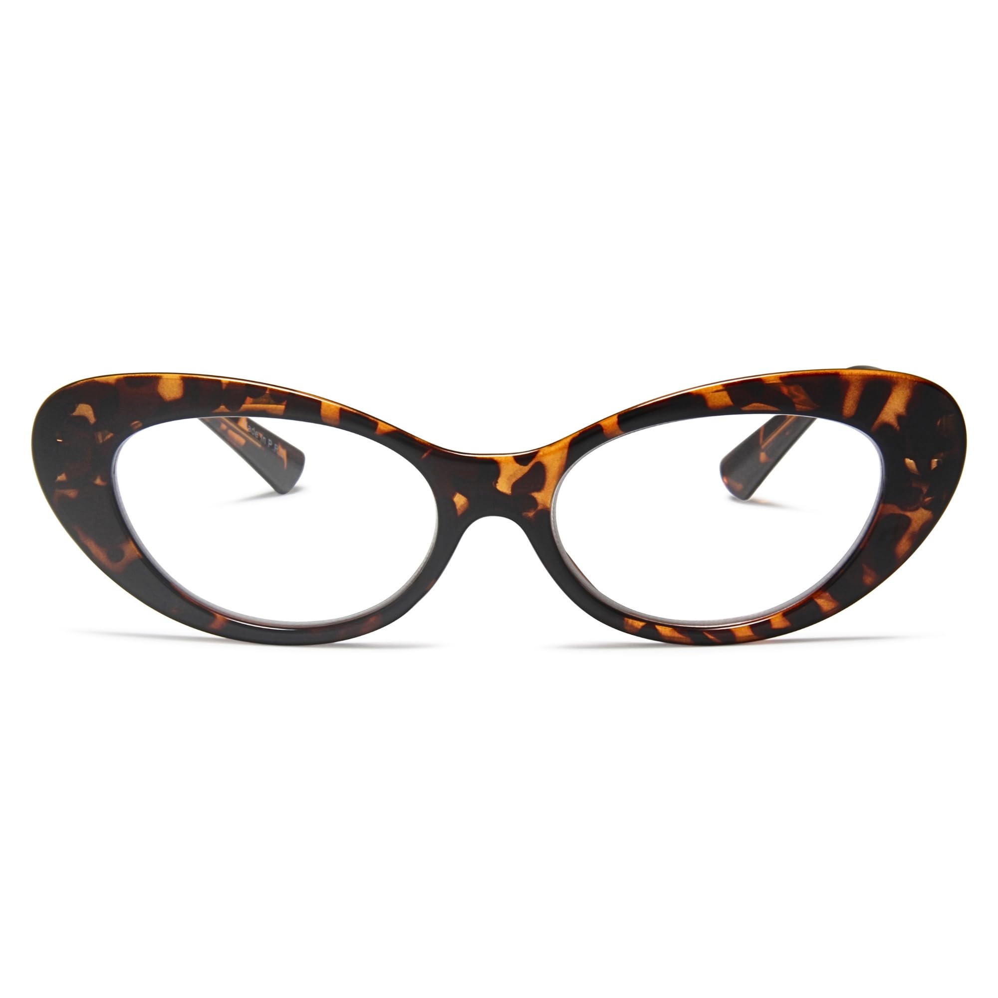 - 2SeeLife Oversized Cat Eye Reading Glasses for Women – Medium-Large Fit, Sturdy Frame, Spring Hinges, Premium Cateye Readers, Brown Tortoise, +1.00