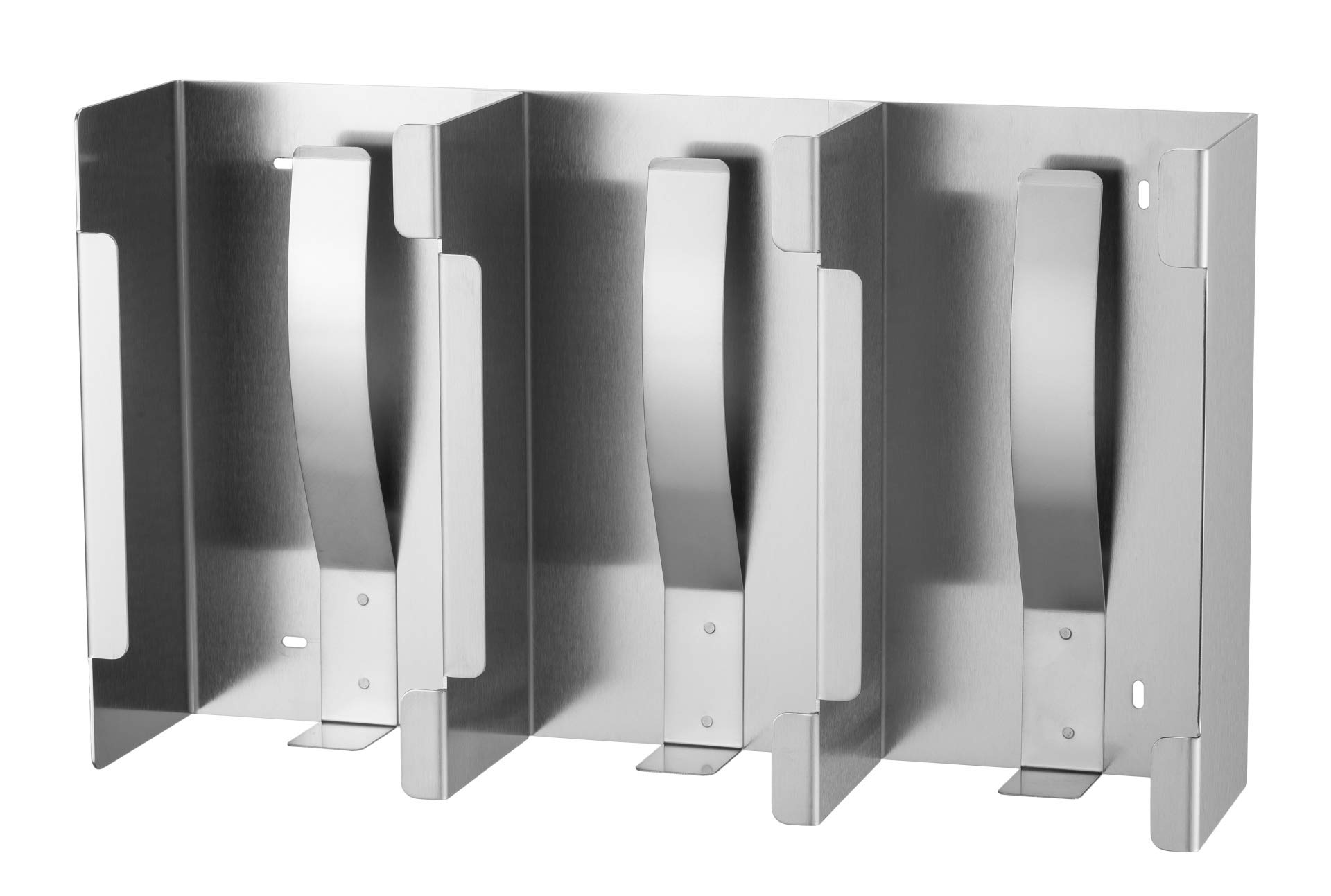8501 Mediclinics MediQo-Line MQTGDE Dispenser TRIO per Guanti Monouso - Tripla Apertura - Montaggio a Parete - Acciaio