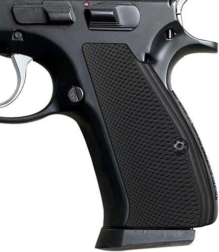 Cool Hand Empuñaduras G10 para CZ 75/85 Compact, CZ P-01, P100, C100, T100, PCR, CZ 75 D, tornillos negros incluidos, textura agresiva, 1/4" de