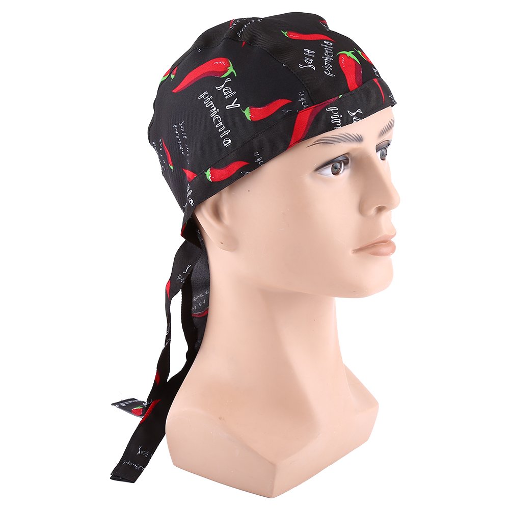 Vikye Pirate Headscarf, Pirat Cappello Cuoco Cucina Panno Ristorante Cameriere Cappelli Catering Copricapo (Pepe)