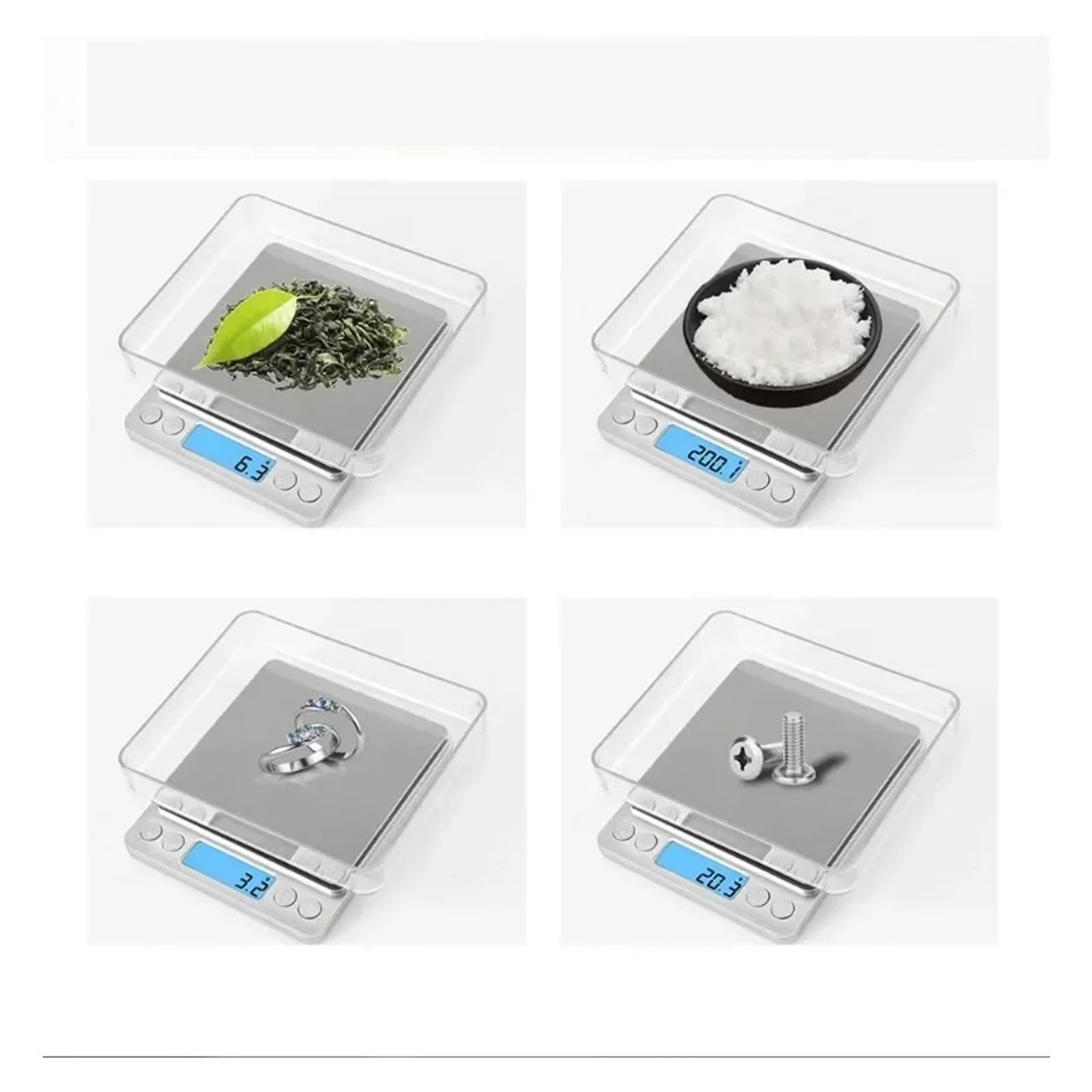 Báscula electrónica de cocina Báscula de precisión de 3000 g y 0,1 g(Battery model)