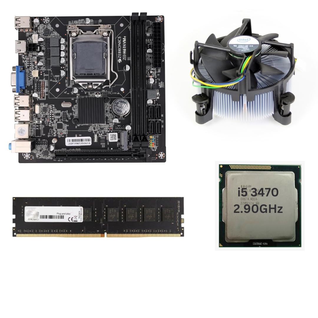 H61 ATX Motherboard Kit With Processor I5 3470/3570/3470S/3330 Gen 2.90Ghz To 3.80Ghz+ 8Gb Ddr3 Ram + Cpu Fan (2 Year Replacement Warranty) (B0CVVV9SHL) Amazon Price History, Amazon Price Tracker