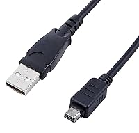 Vista 1 de Olympus Cable USB, cable de carga de sincronización de datos, CB-USB5/6/8 para cámaras Olympus DZ-105, E-330 a E-620, FE-120 a FE-5050