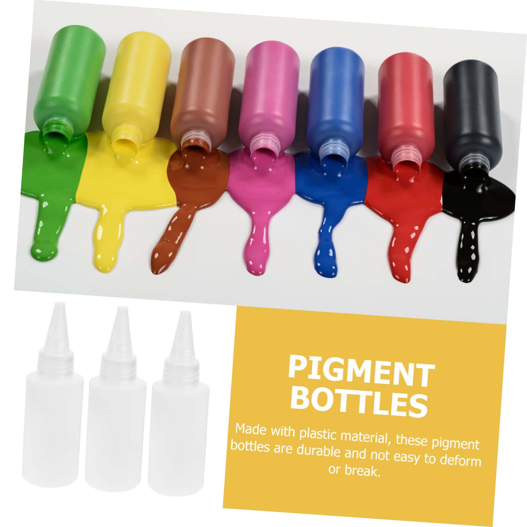 Bouteille Souple Résistante 60ml en Plastique Blanc, Lot de 100 Pièces