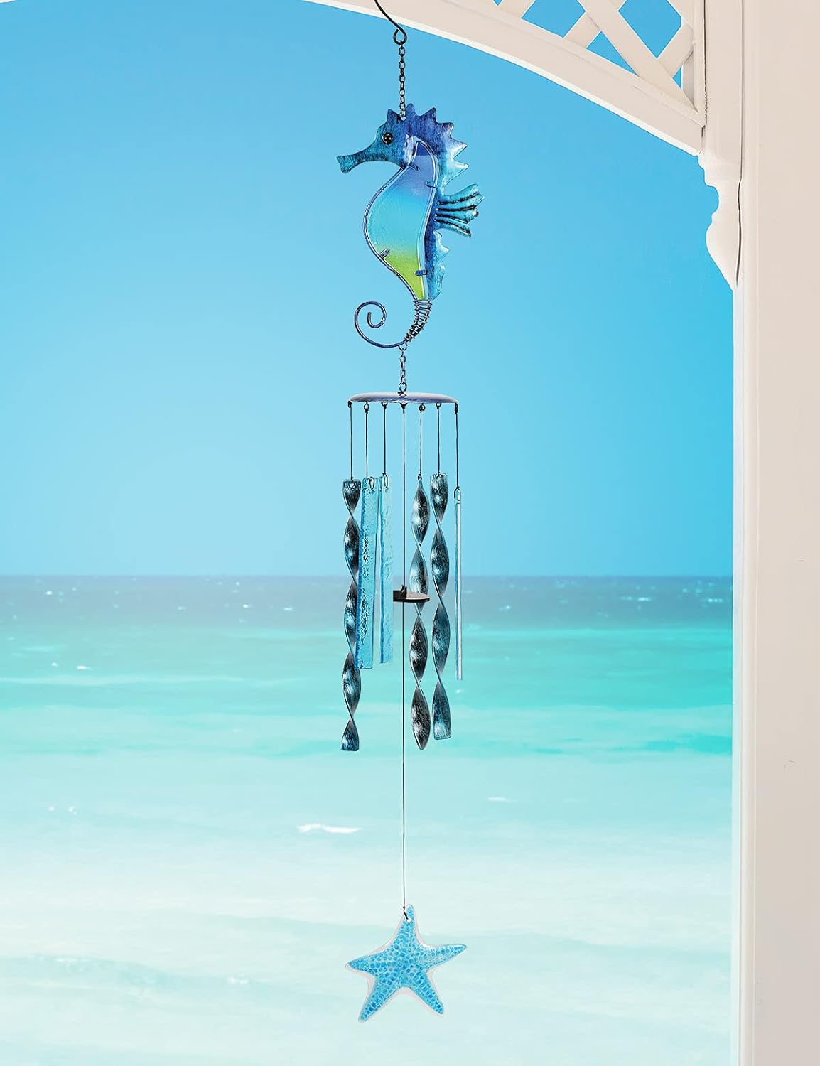 Sunset Vista Design Studios Beach Collection Wind Chime, Sea Horse