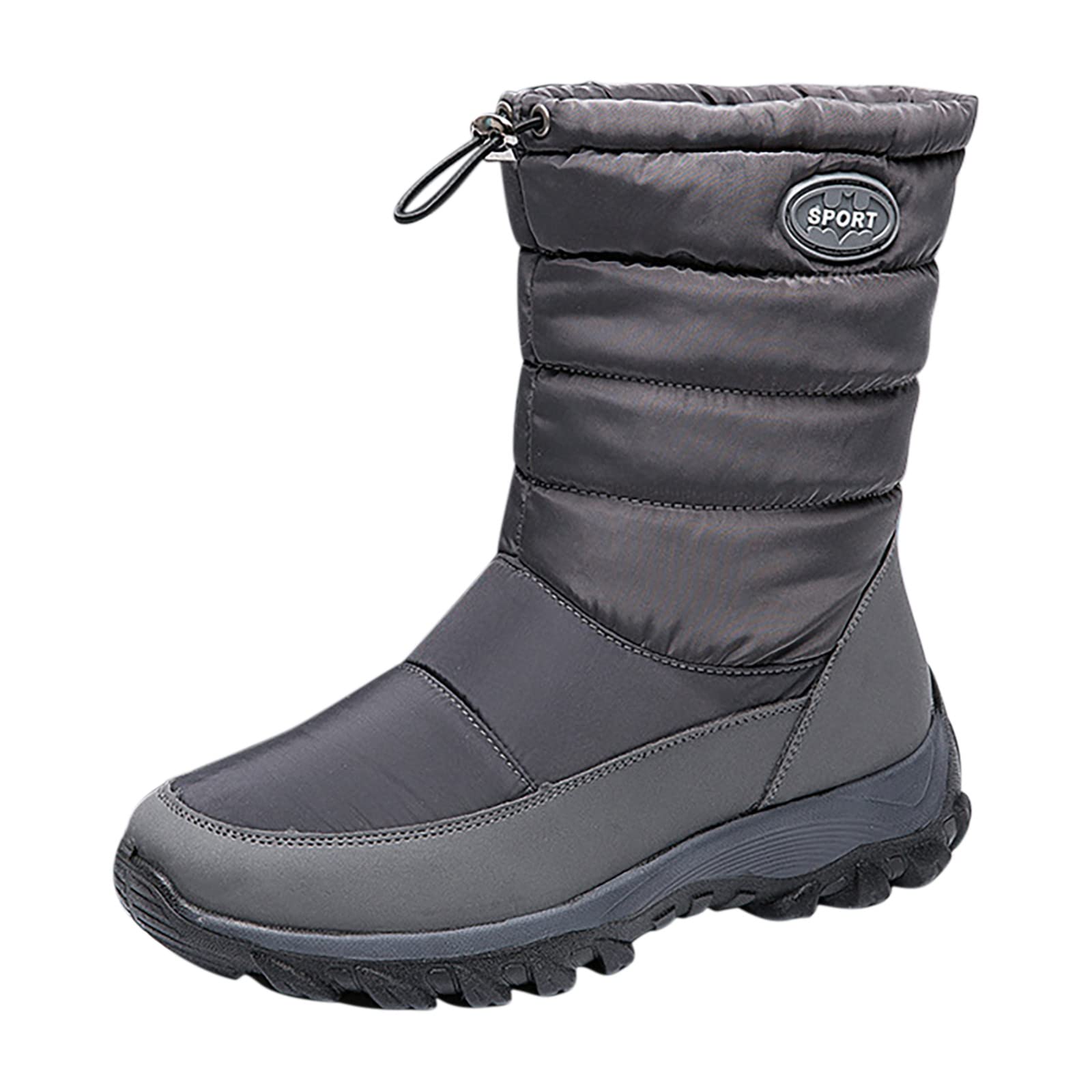 Women Winter Hiking Boots Warm Snow Boots Fluffy Plush Fleece Lined Ankle Boot Outdoor Waterproof Non-slip Short Boot