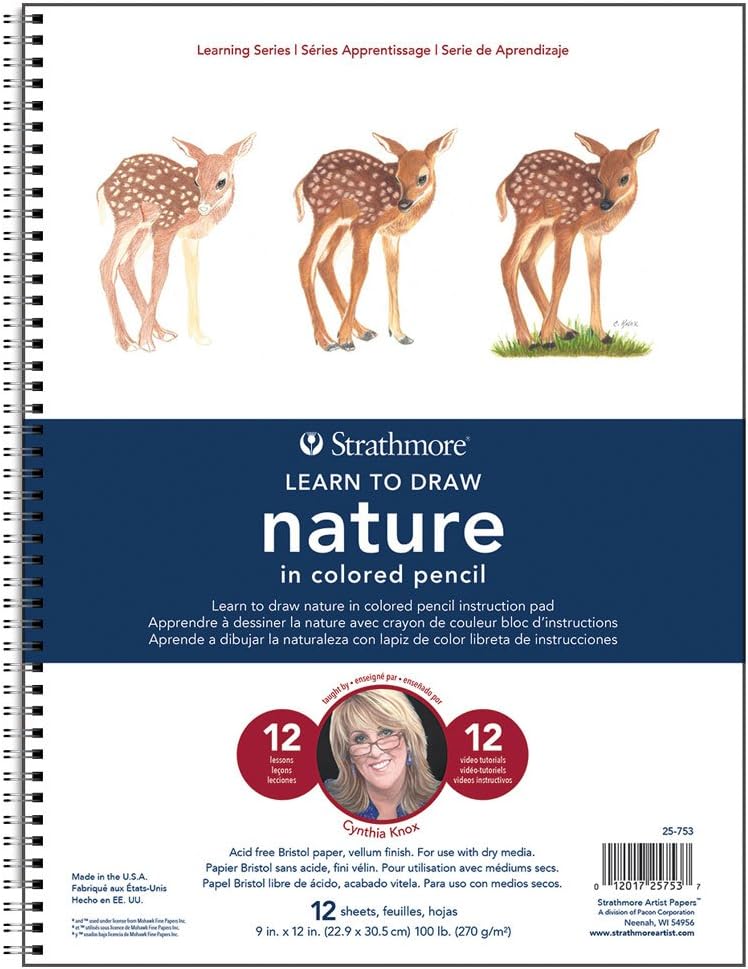 Strathmore (25-752 300 Learning Series Colored Pencil Textures Pad , White , 9x12 in