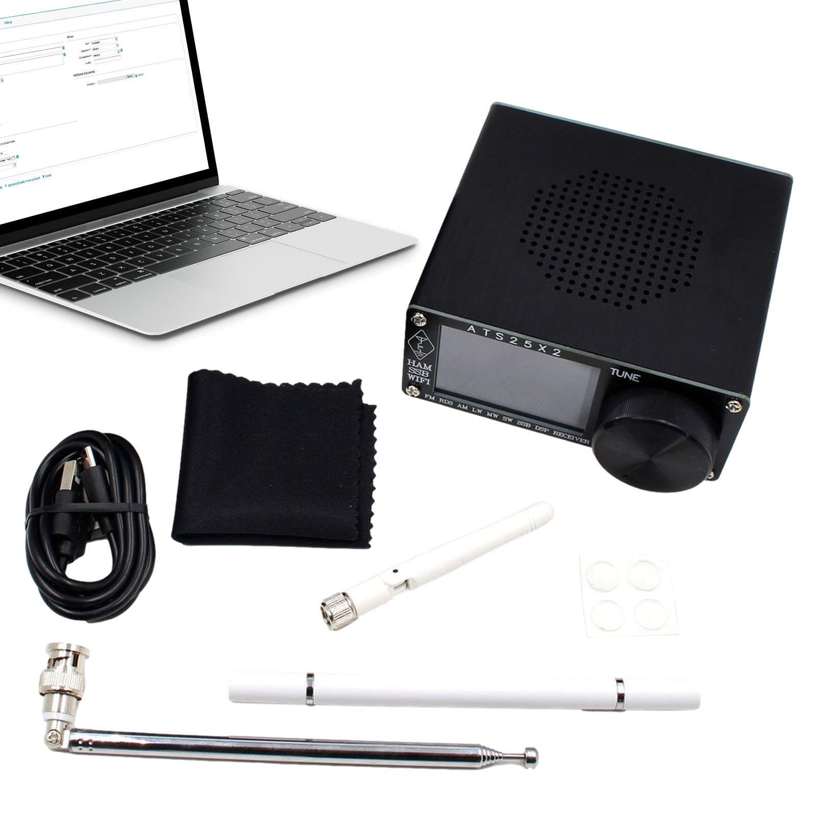Genérico Receptor DSP ATS-25X2 Pantalla Táctil Onda Corta Am Onda Larga DSP | Radio Receptor Potente Radio FM Estéreo DSP Multifuncional Portátil Con Batería Recargable Para Familias