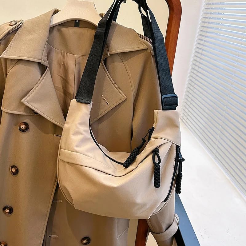 Fashionable Nylon Crossbody Bag Sling Crescent Bag with Adjustable Strap Nylon Hobo Shoulder Bag For Men And Women3