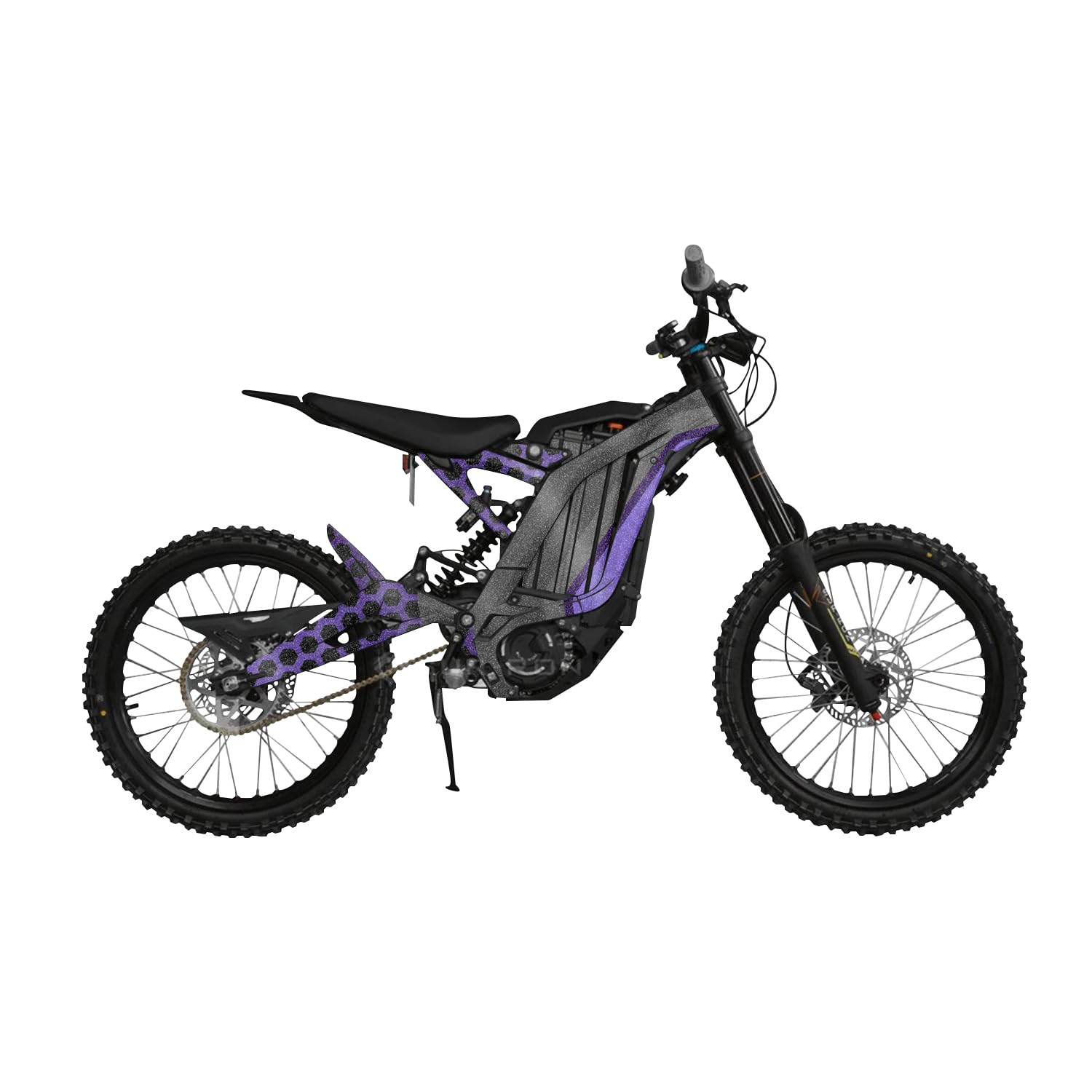 Glossy Glitter Surron Light Bee Graphics Kit Wrap - Hex Purple - Sur-Ron Skin - Premium 3M Vinyl Protective Wrap Decal Cover - Easy to Apply | Crafted in The USA by MightySkins