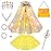 Meland Princess Dress Up for Girls - Light Up Cape with Tutu Skirt, Girls Toys for Halloween Costume & Birthday Gift for Toddler 3-8 Years Old
