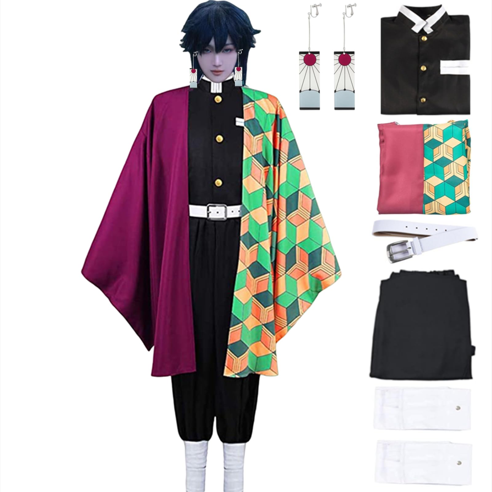 Buyoem Anime Cosplay Costume Halloween Cloak Adult Kimono Accessories Set Outfit