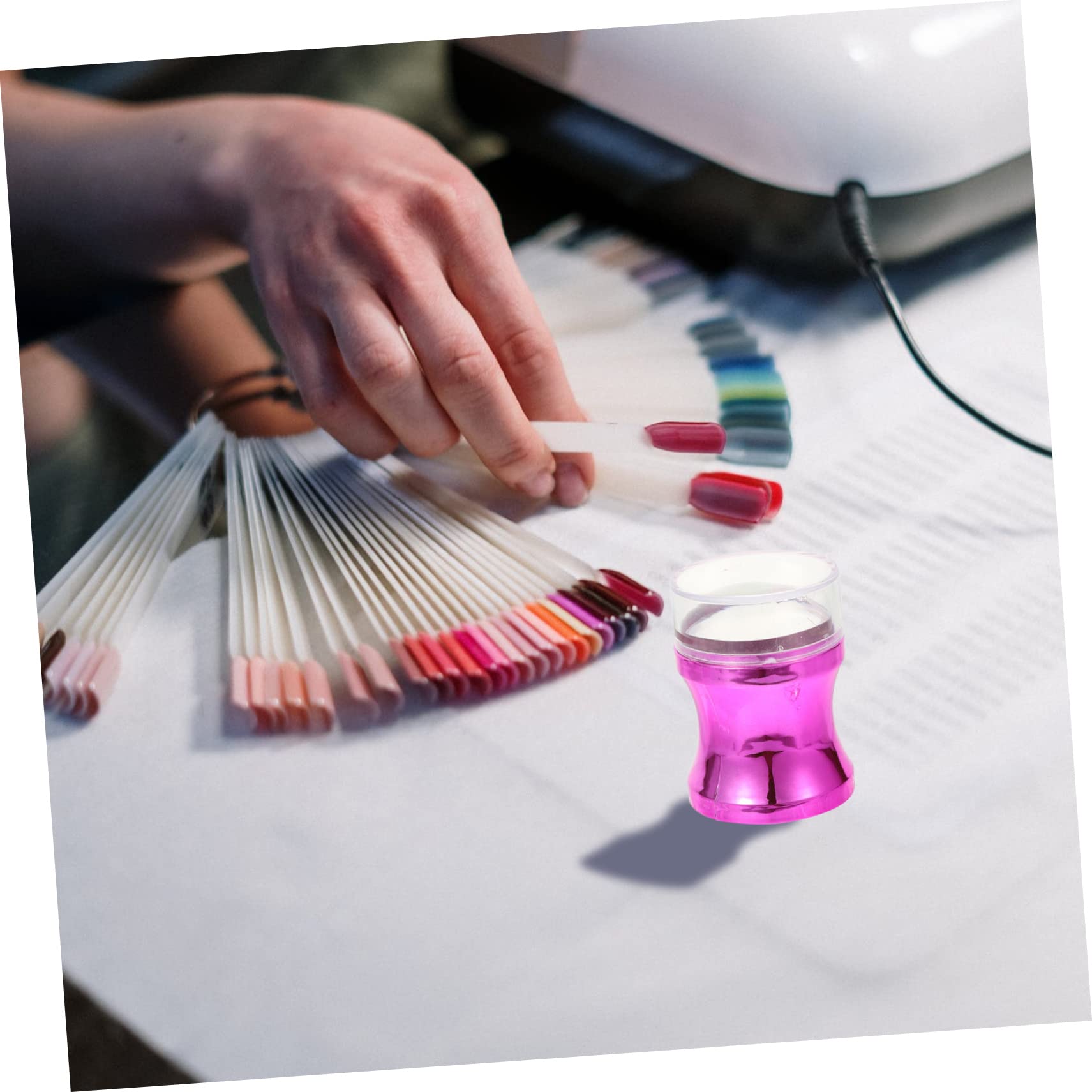 Healvian 4sets Timbratori Per Unghie Silicone Stampi Per Manicure Professionale e Strumenti Leggeri e Pratici Per Design Di Unghie Unici