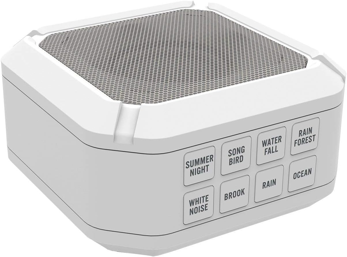 Big Red Rooster Portable White Noise Sound Machine | Sound Machine For Sleeping & Relaxation | 8 Natural & Soothing Sounds | Operates On 3 AA Batteries | Sleep Sound Therapy for Home, Office or Travel