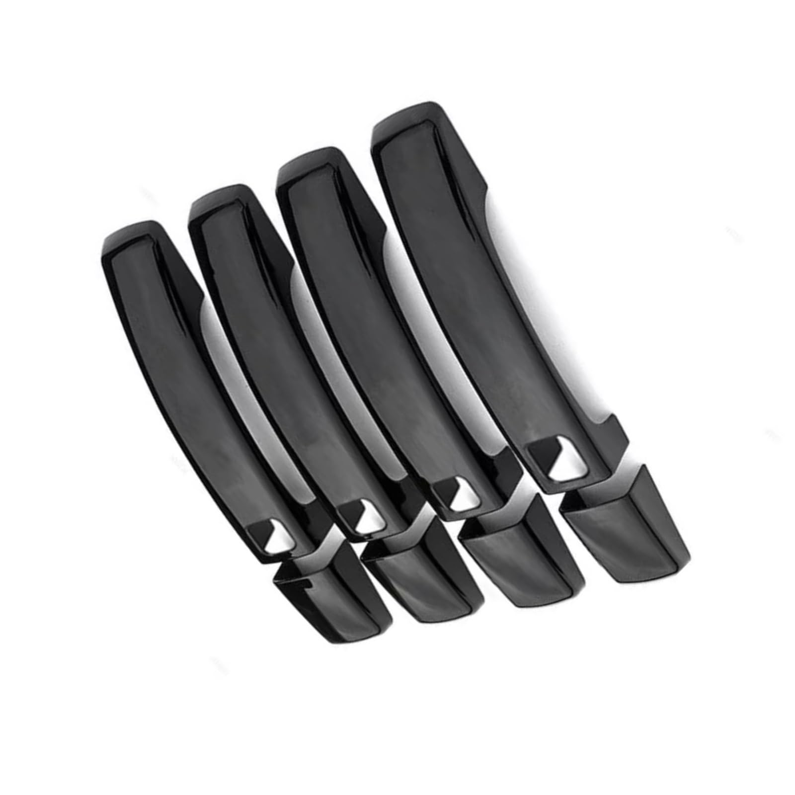 DSPOLIMV Outer Door Handle Cap Compatible with Land for Rover for Freelander 2 2010-2015 Glossy Black with for Smart Key Hole Exterior Door Handle Cover Trim