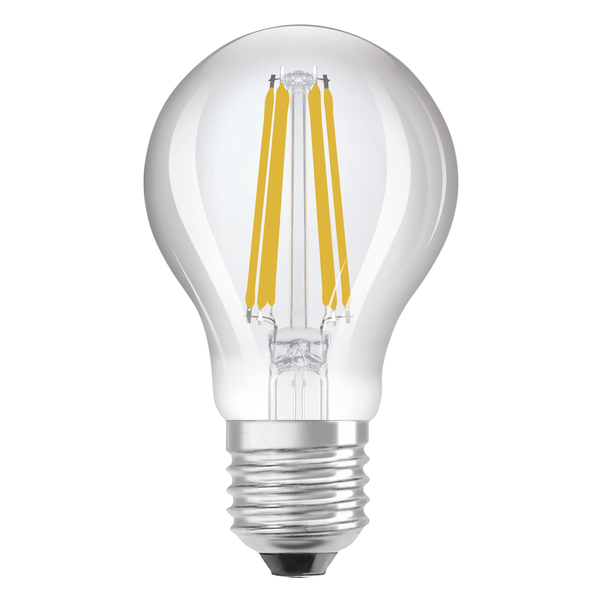 Osram LED Stromsparlampe, Filament Birne mit E27 Sockel, Warmweiß (3000K), 7,2 Watt, ersetzt herkömmliche 100W-Leuchtmittel, besonders hohe Energieeffizienz und stromsparend, 6er-Pack
