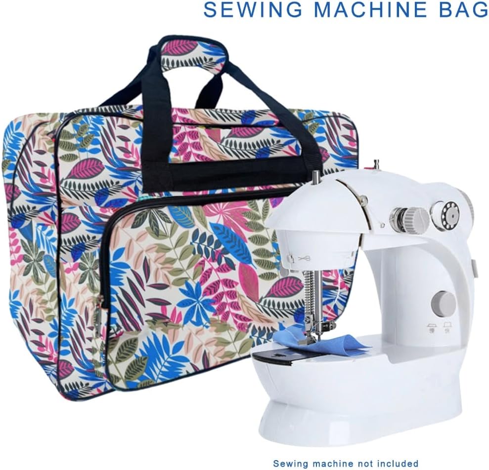 Sewing Machine Travel Bag Protective Nylon Case With Ample Space For Tool And Notions Vibranting Color Elegant Designs