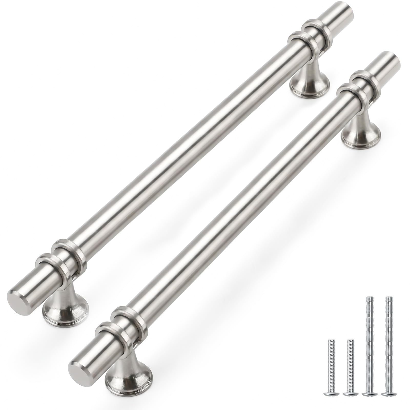 Rergy 10 Pack 3 Inch Hole Center Brushed Nickel and Gold Cabinet Pulls — Amazon image 19