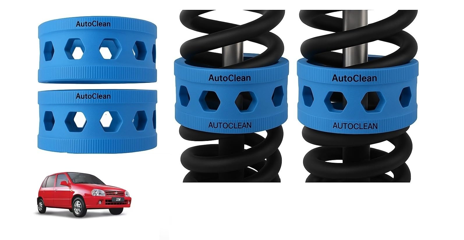 Autoclean Front Coil Spring Rubber Buffer Kit for Zen | Size D | Increases Car Height, Shock Absorber & Suspension Stabilizer Cushioner-image-36