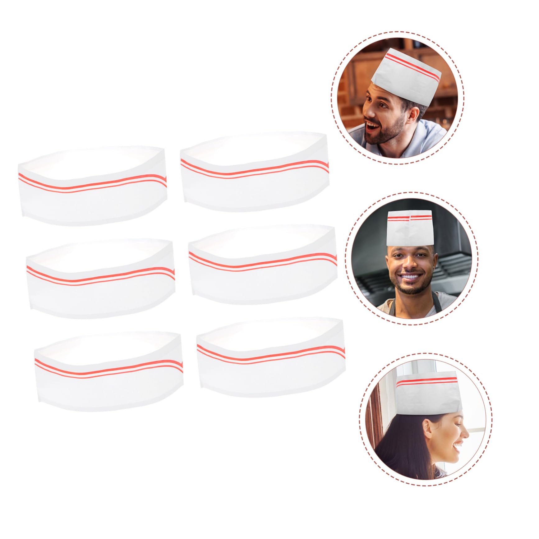 Holibanna 80piezas Sombreros De Papel para Chef Desechables Gorros Unisex para Restaurantes y Catering Aptos para Cocina y Eventos