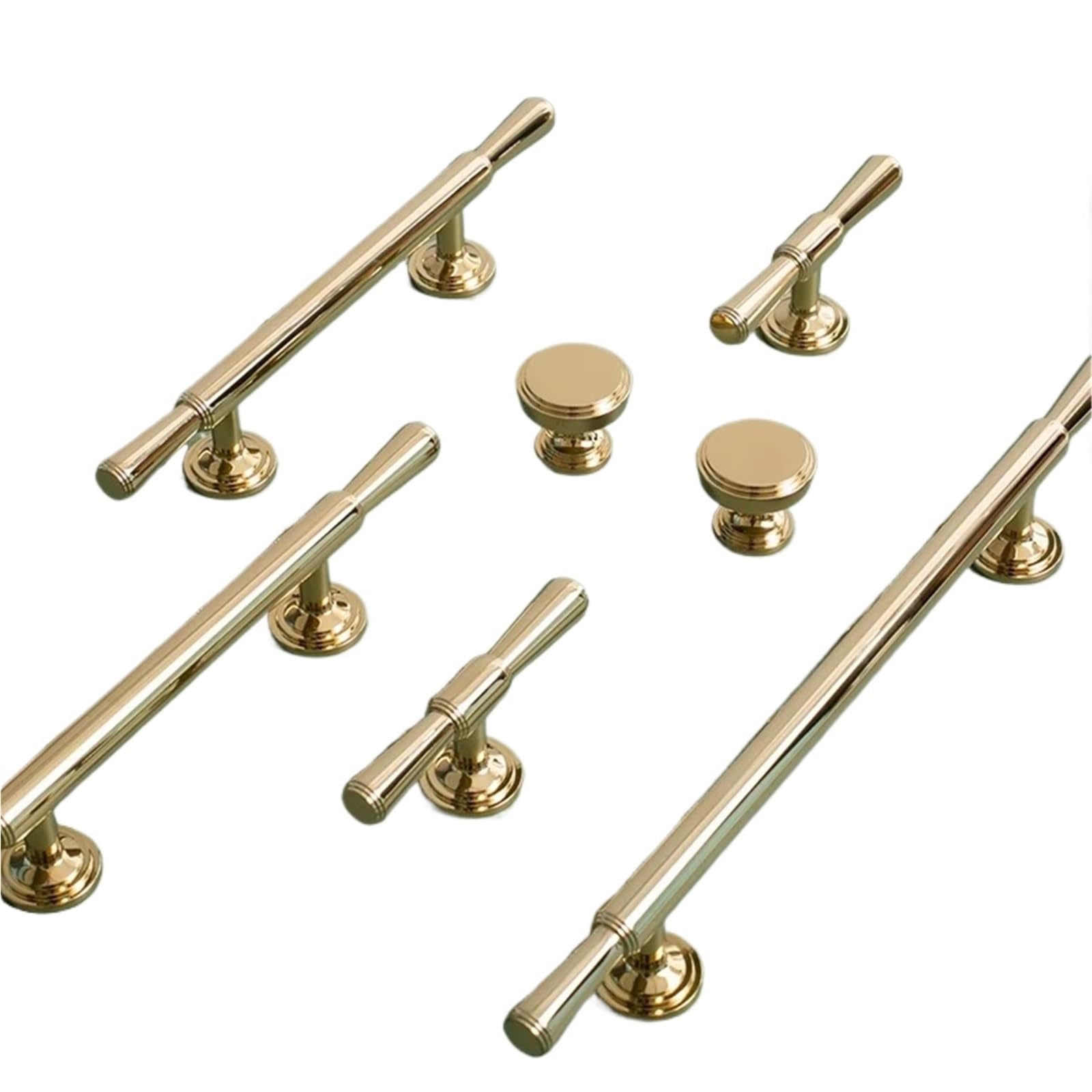Qvorlth Vintage Cabinet Pulls Brass Cabinet Handles Modern Simple Cupboard Knob Wardrobe Dresser Shoe Box Drawer Gold Knobs Pulls(1-30mm)