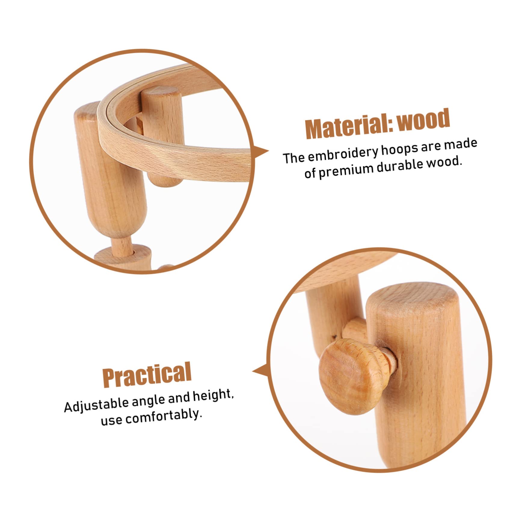 HOODANCOS Bastidor De Bordado Ajustable De Madera Soporte Para Punto De Cruz Marco De Bordado Para Manualidades Para Bordar Casa