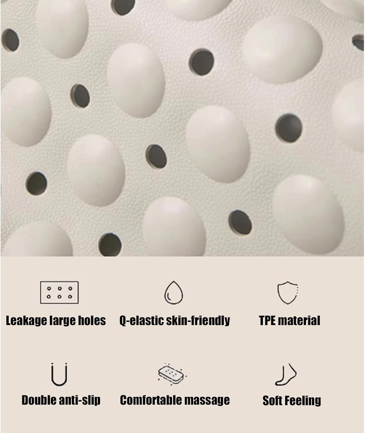 滑り止めコーナーシャワーマット 排水穴付き 防カビゴムバスマット バスルーム用 70x70cm (サイズ:54x54cm カラー:カ