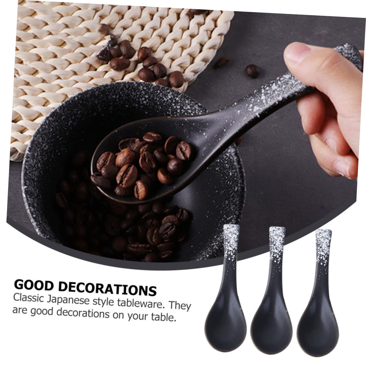 Cucchiai Da Zuppa in Ceramica 5 Pezzi Cucchiai Per L'alimentazione Domestica Per Mangiare Riso
