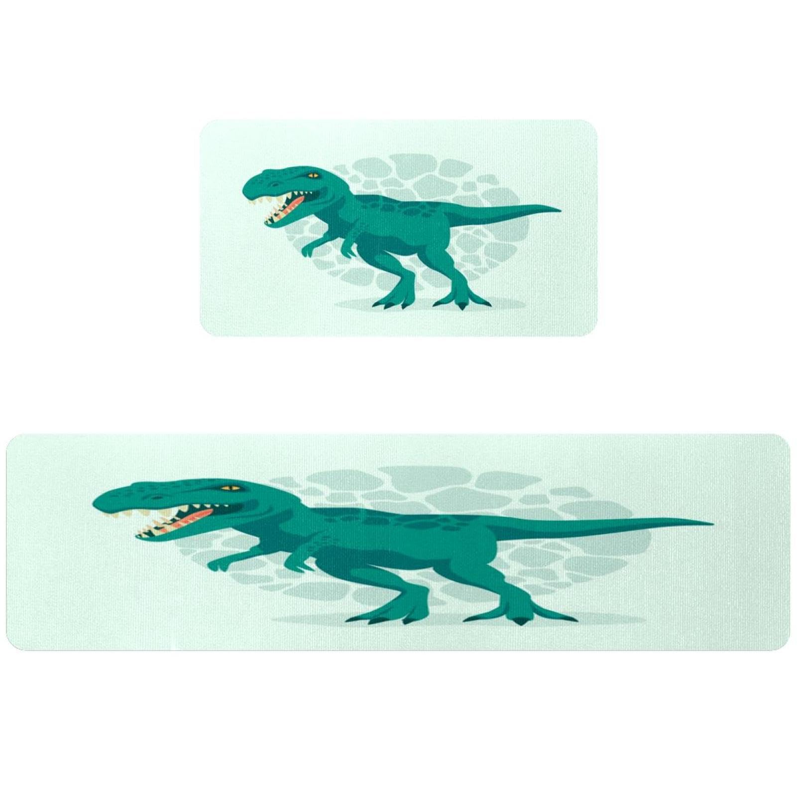 Tapete de cocina de dinosaurio VAPOKF antideslizante lavable juego de 2 piezas para el hogar