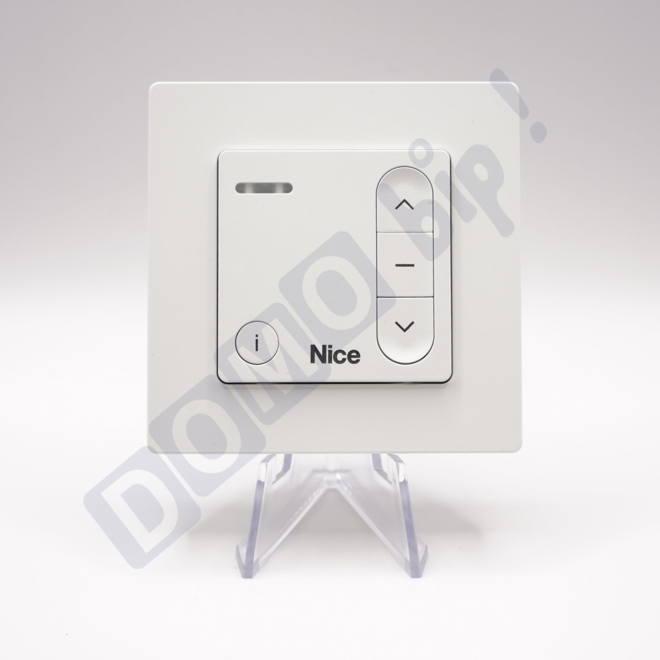 Nice - Télécommande murale Domì w1 - Emetteur mural bidirectionnel pour volets roulants - Fréquence 433.92 mhz - 3 boutons - Remplace l'ancienne gamme ERA W1 + 1 Porte-clés DOMOBIP