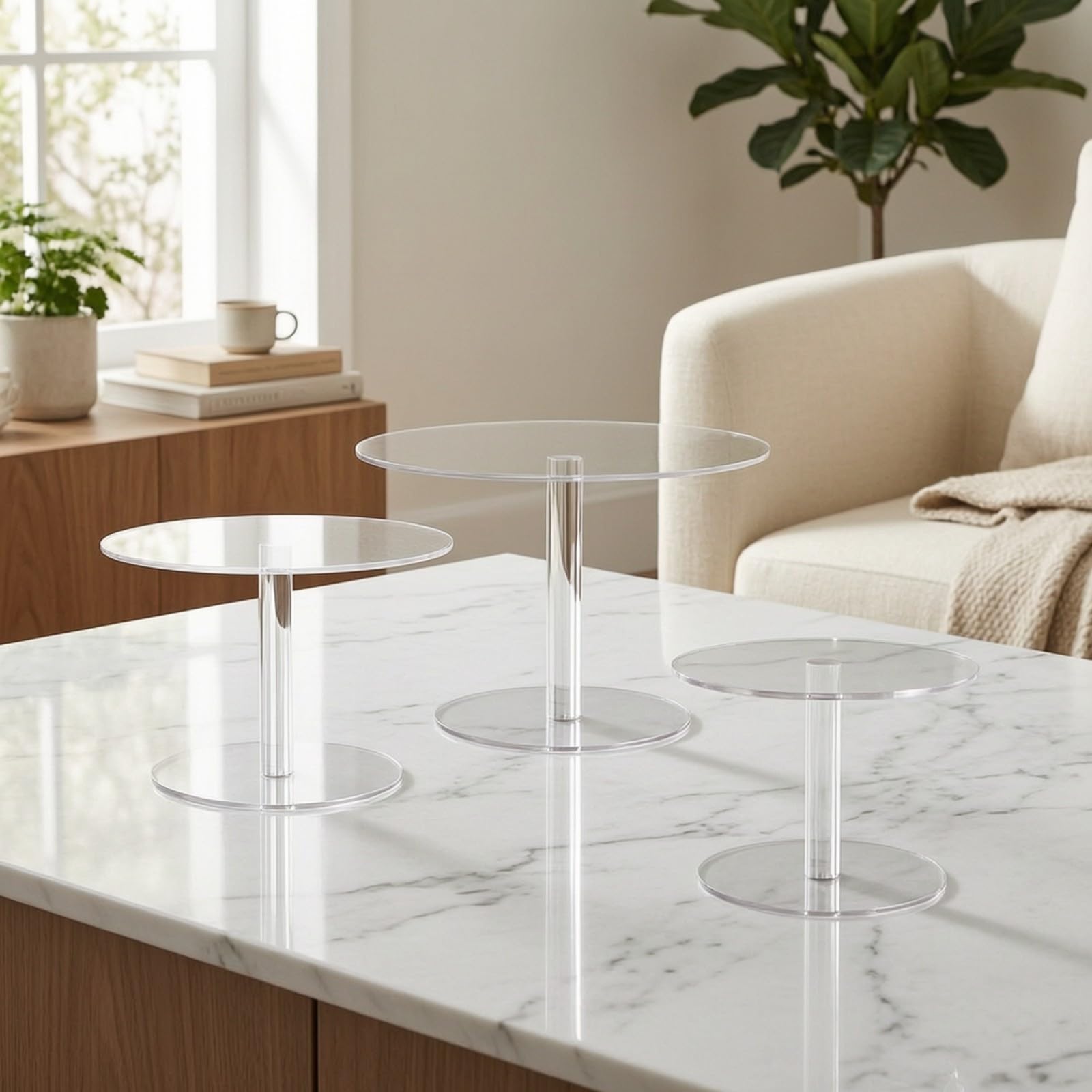 Présentoir Rond en Acrylique Stable, Ensemble -Pièces