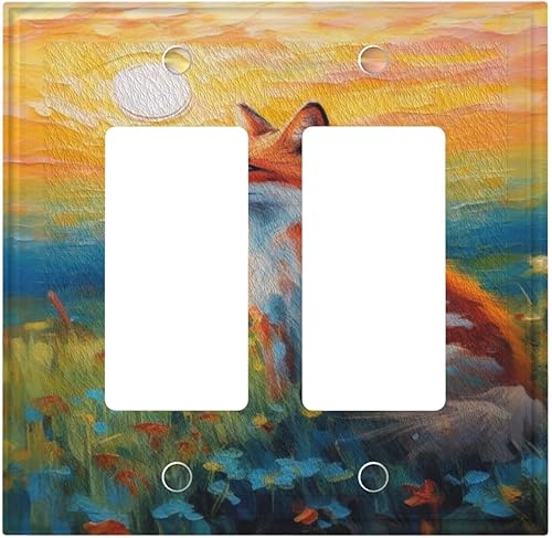 Vista 99 de Decorativo Arte Interruptor de Luz Cubiertas de Pintura al óleo Estilo Flores Placa de Pared de Interruptor de Interruptor Decorativo Placa